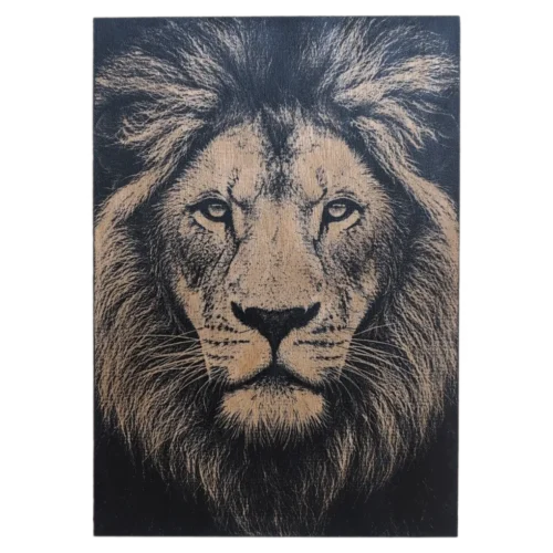 Lion Wood Engraving