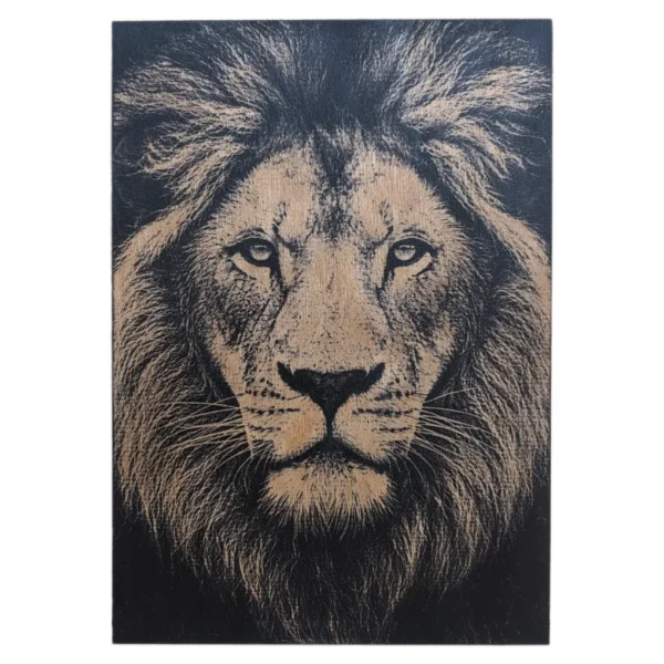 Lion Wood Engraving