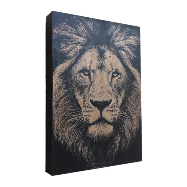 Lion Wood Engraving