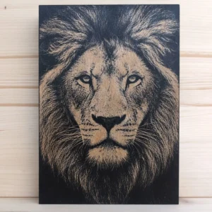 Lion Wood Engraving