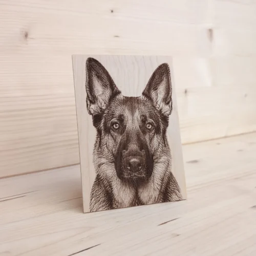 Engraved Wood Photo